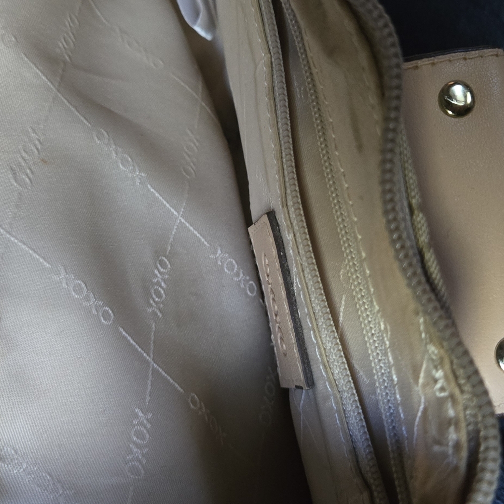 XOXO beige genuine leather small bag 10"x8" - Picture 7 of 11